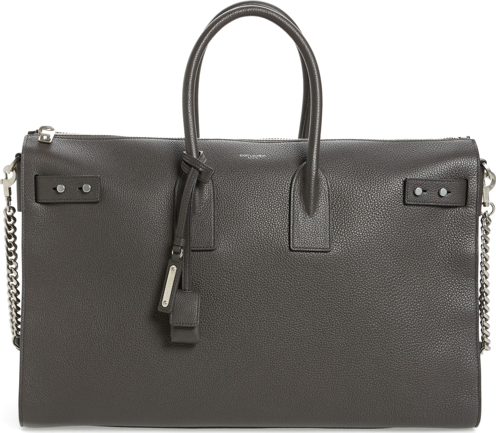 Saint Laurent Large Sac du Jour Leather Duffel Tote