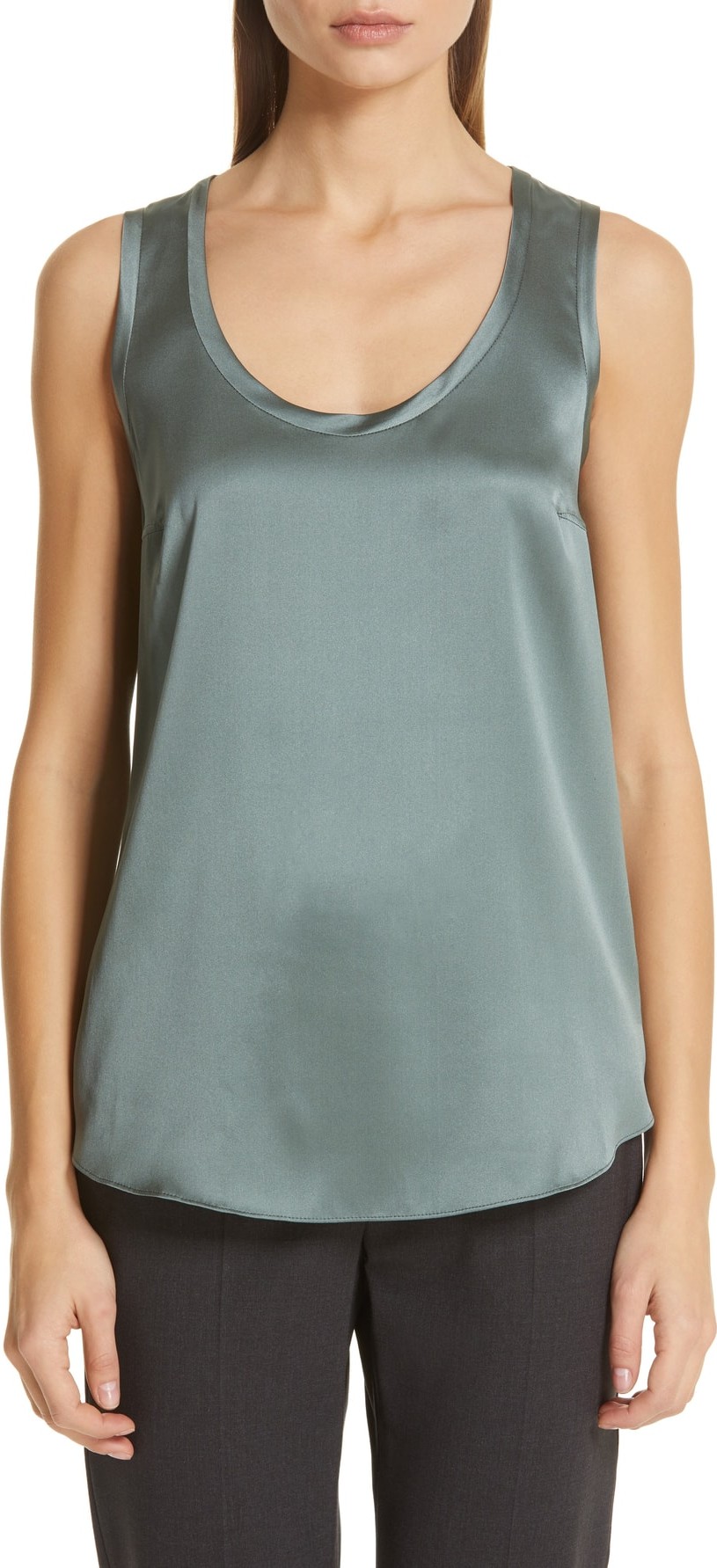 Brunello Cucinelli Reversible Stretch Silk Tank