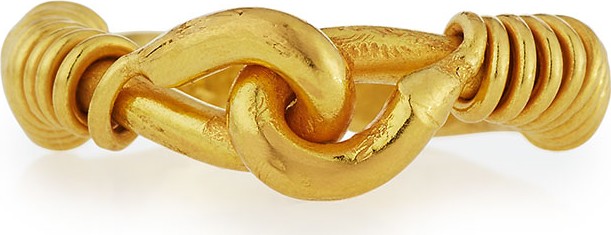 Jean Mahie Interlocking 22K Gold Ring, Size 7.5