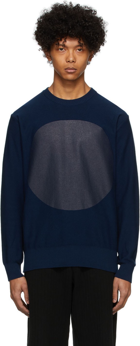 Blue Blue Japan Navy Big Circle Sweater