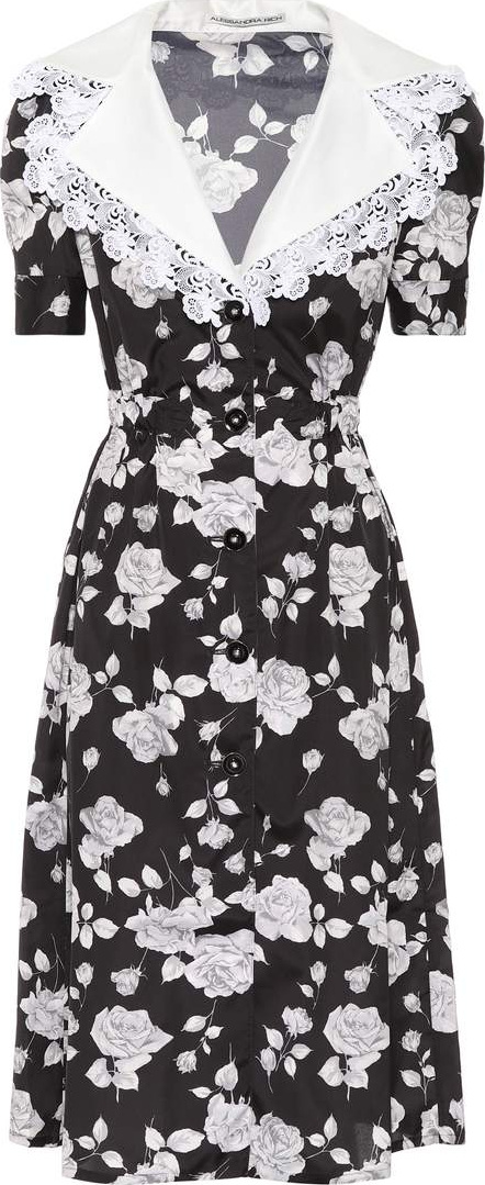 Alessandra Rich Floral-printed faille dress