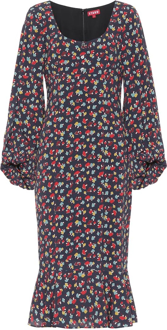 Staud Lara printed  midi dress