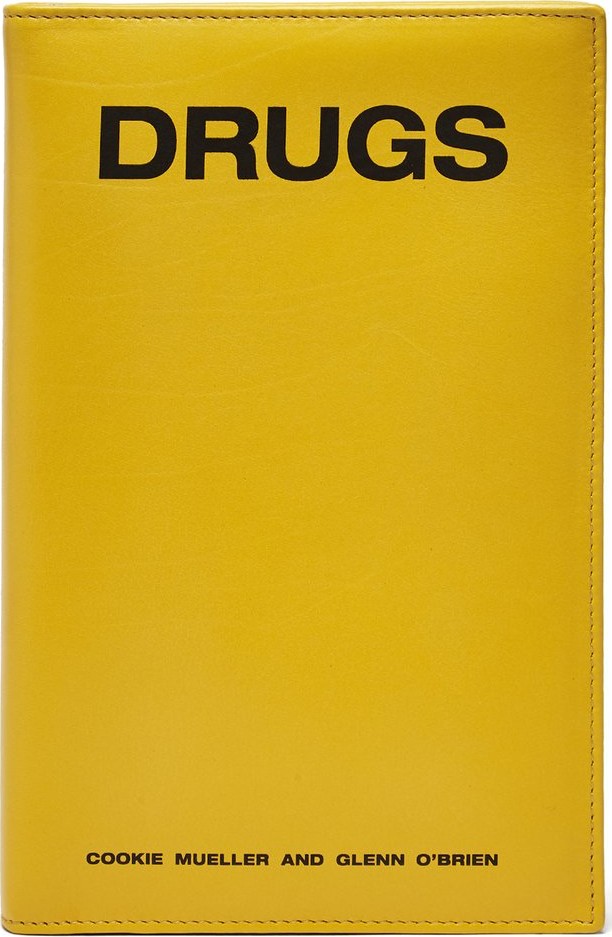 Raf Simons Drugs book-style leather clutch