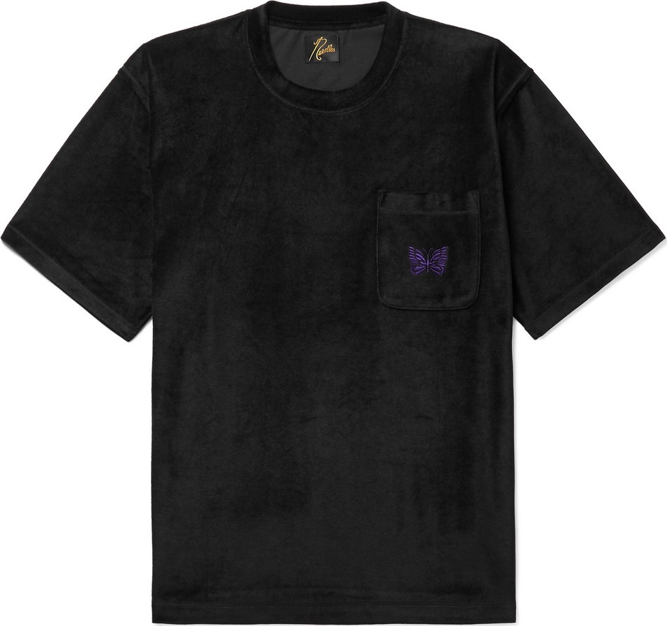Needles Embroidered Velour T-Shirt