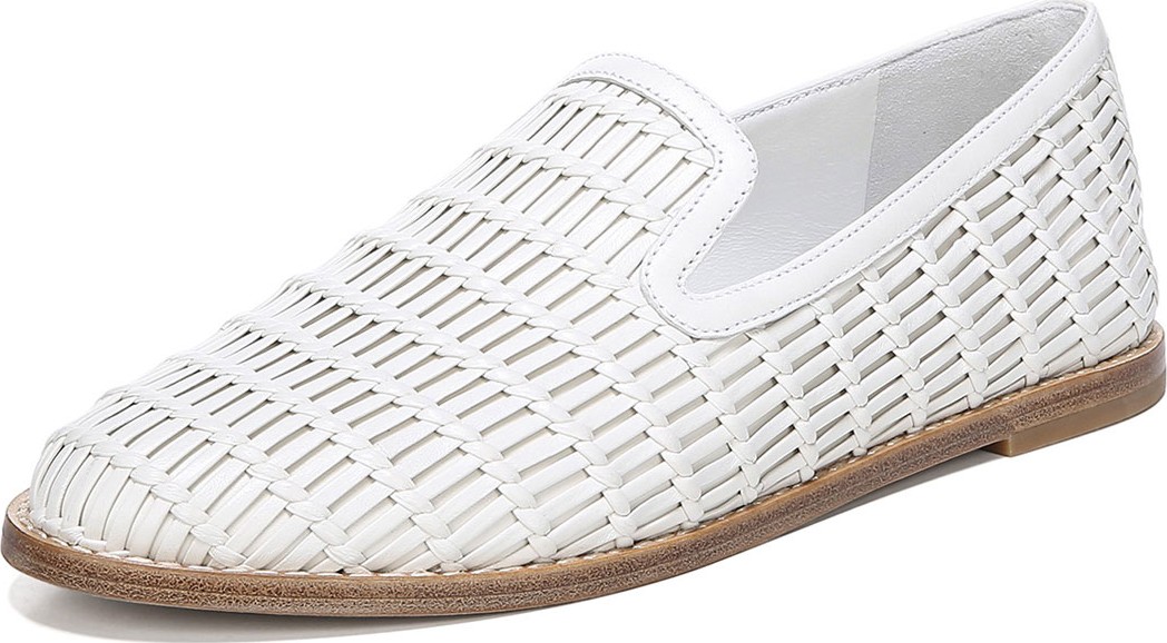 Vince Jonah Flat Woven Leather Loafers
