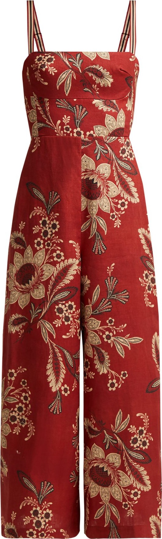 Zimmermann Juno floral-print linen jumpsuit