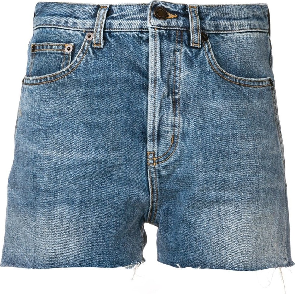 Saint Laurent distressed edge shorts