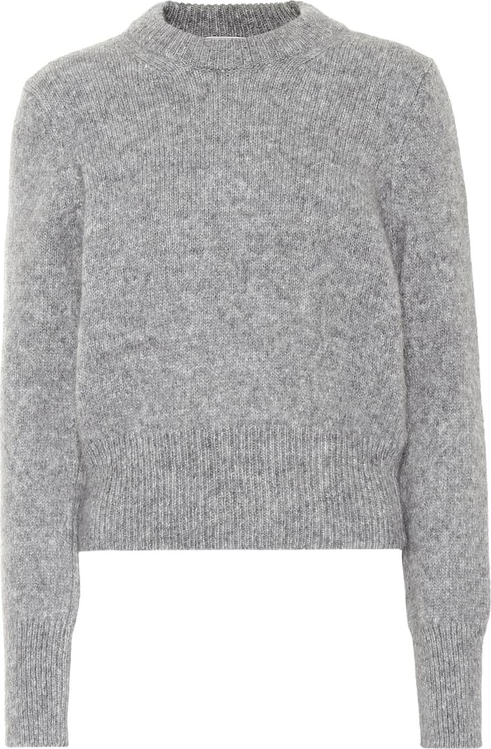 AMI Wool-blend cropped sweater