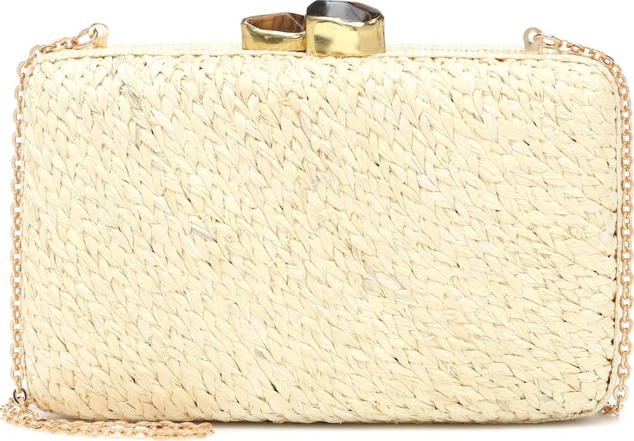 KAYU Grae straw clutch
