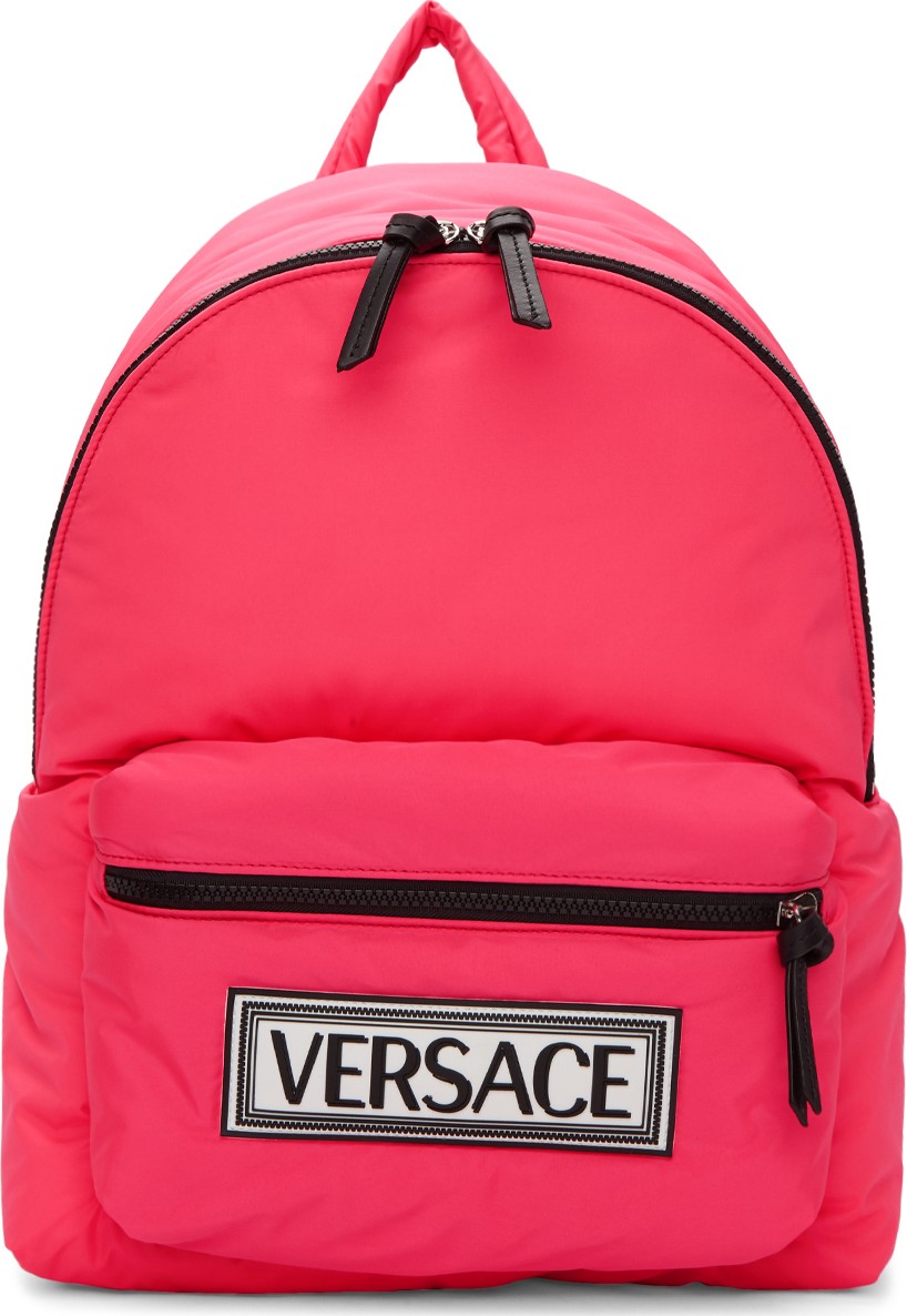 Versace Pink Logo Backpack