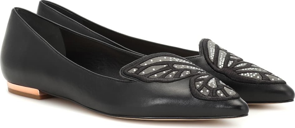 Sophia Webster Butterfly leather ballet flats