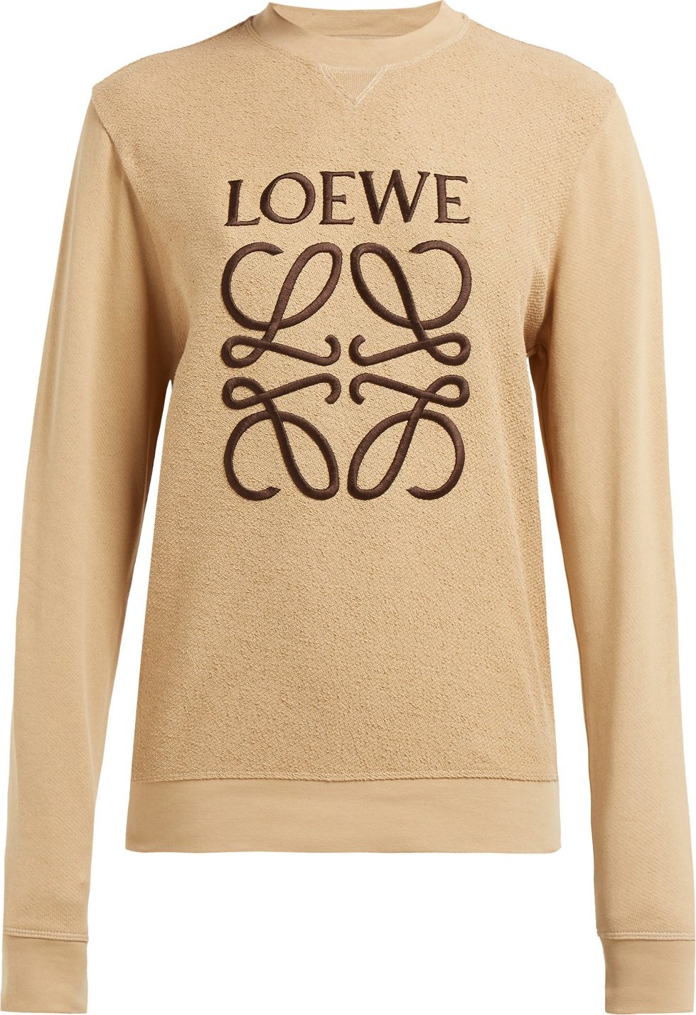 LOEWE Anagram-embroidered cotton-terry sweatshirt