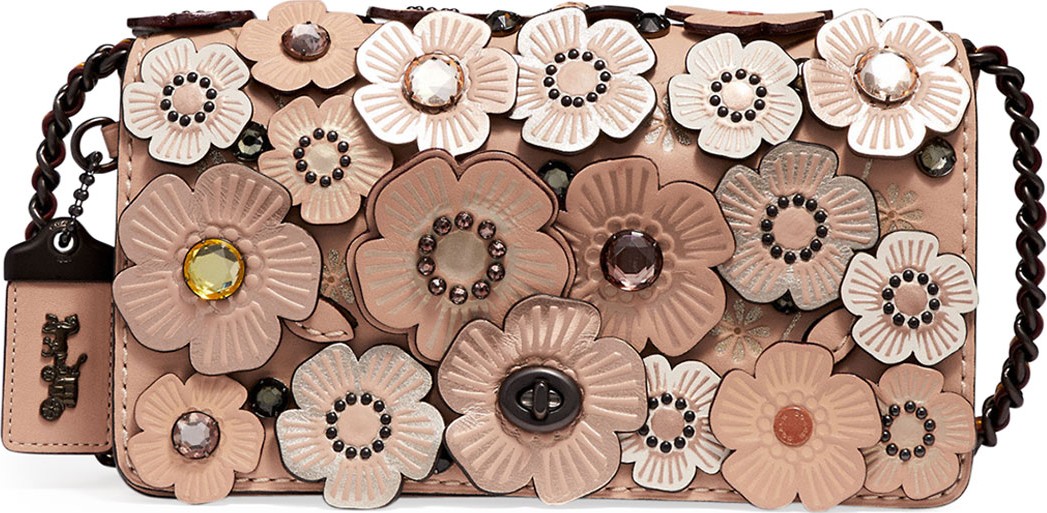 COACH 1941 Dinky Crystal Tea Rose Shoulder Bag