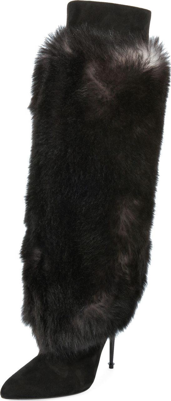 TOM FORD Shearling Fur Knee Boot