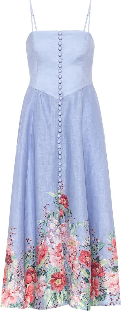 Zimmermann Bellitude floral linen midi dress