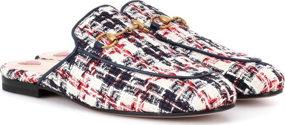 Gucci Princetown tweed slippers