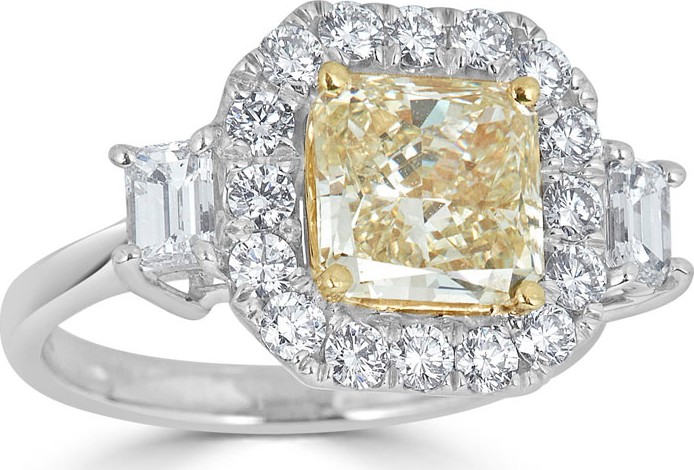 ZYDO Limoncello 18k Gold & Yellow Diamond Ring, Light Yellow