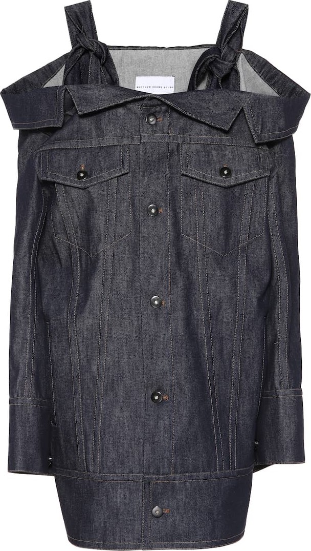 Matthew Adams Dolan Off-the-shoulders denim jacket
