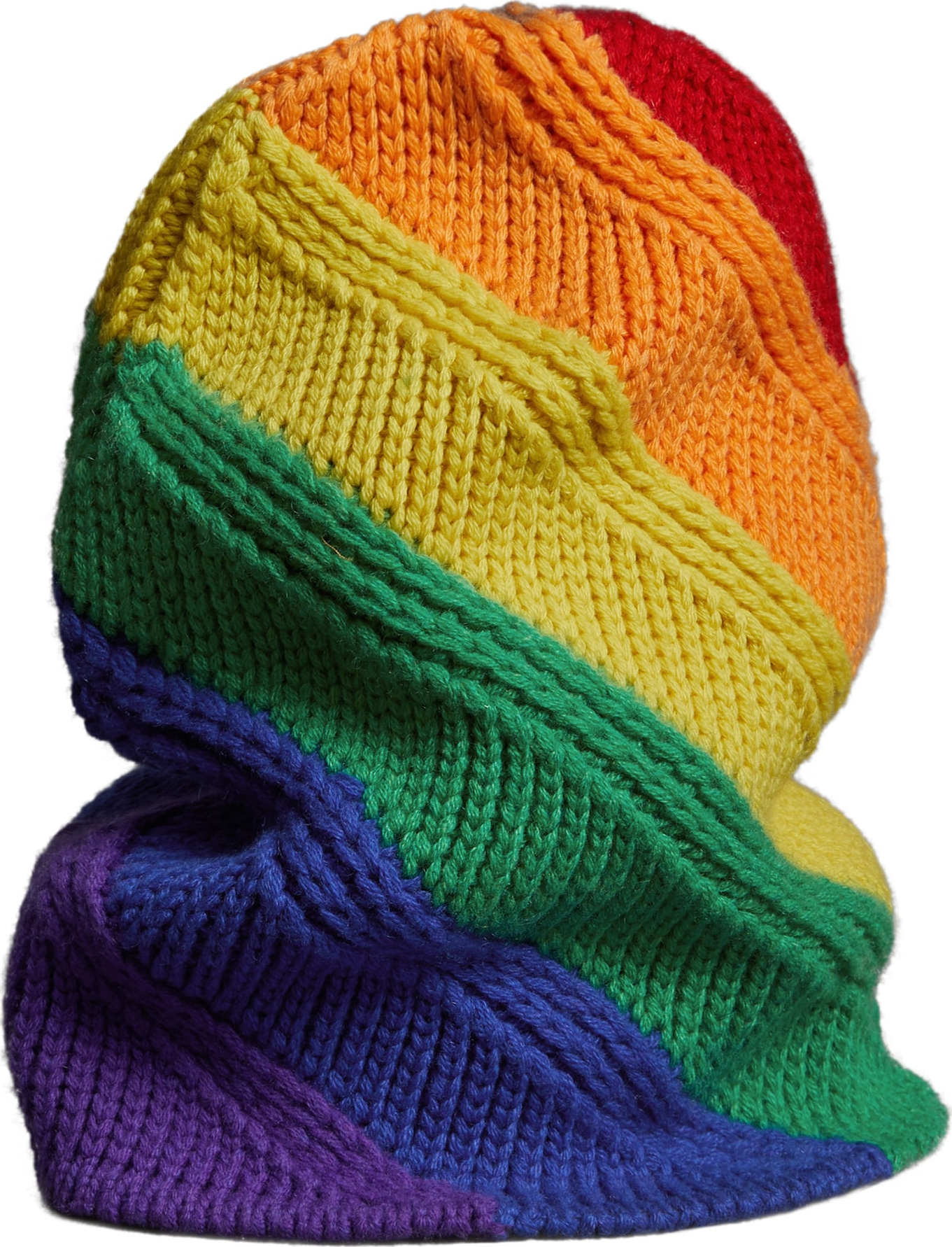 Burberry London England Rainbow Stripe Wool & Cashmere Knit Beanie