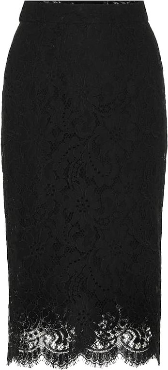 Dolce & Gabbana Scalloped lace pencil skirt