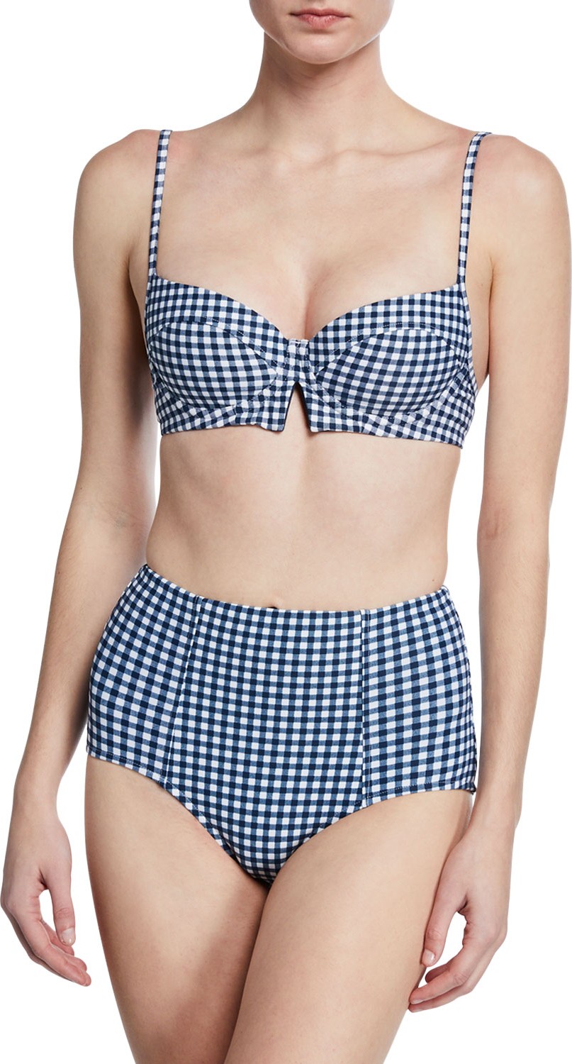 Seafolly Capri Check Underwire Bikini Swim Top