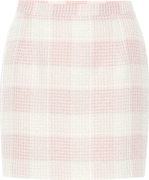 Alessandra Rich Checked tweed miniskirt