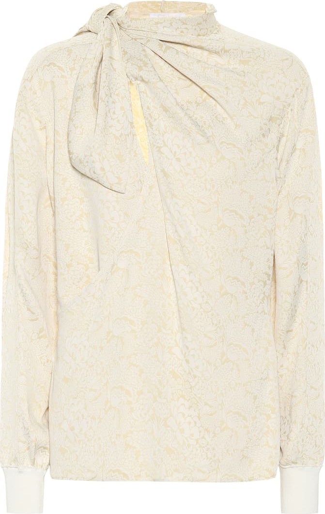 Chloe Printed silk blouse