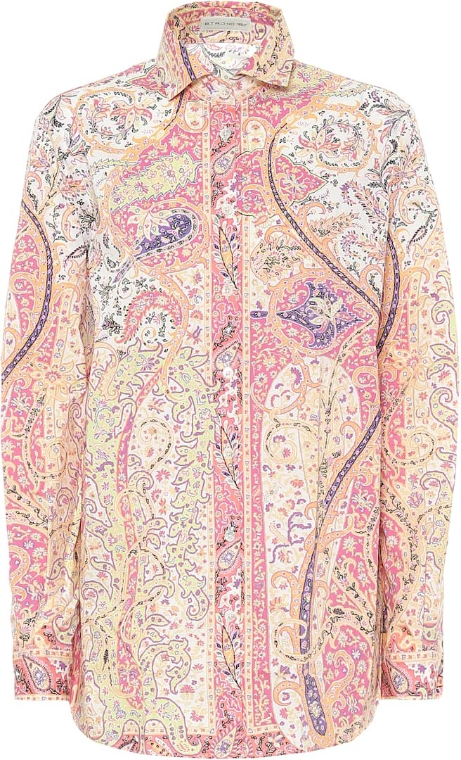 Etro Printed stretch-cotton shirt