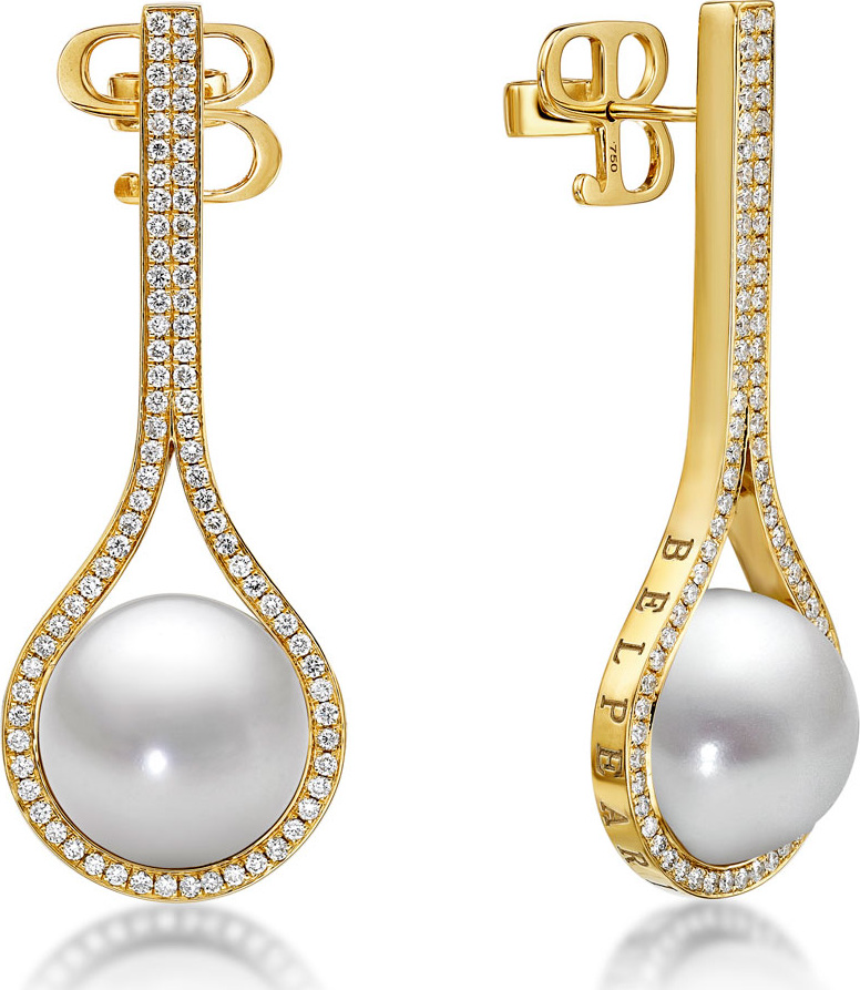 Belpearl Kobe Drop Pearl & Diamond Earrings