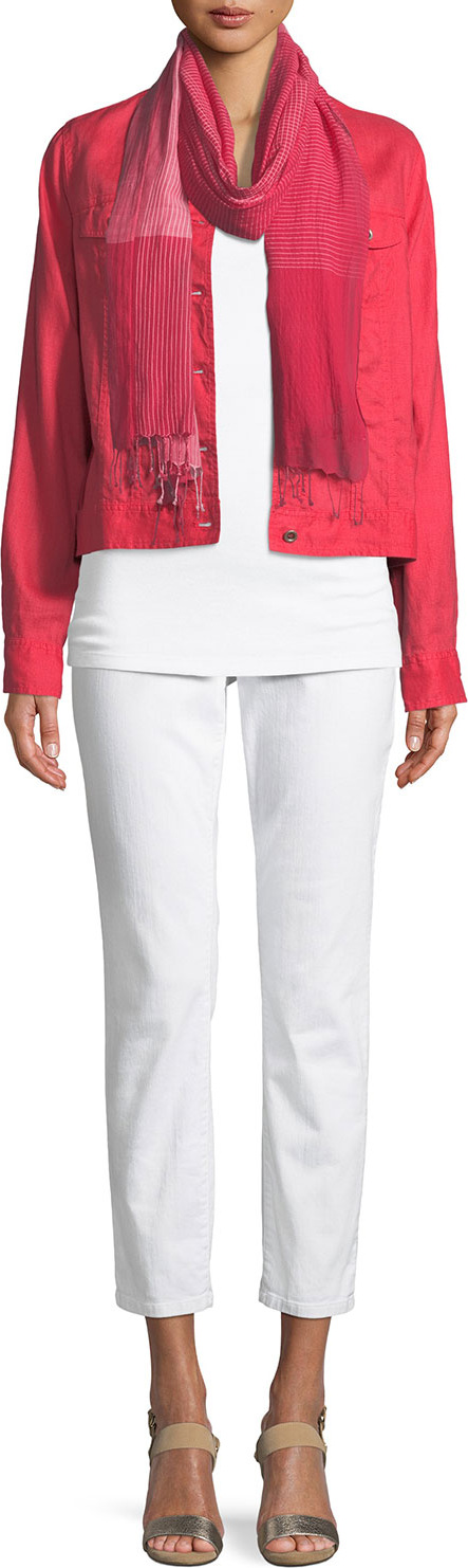 Eileen Fisher Organic Linen Crop Jacket