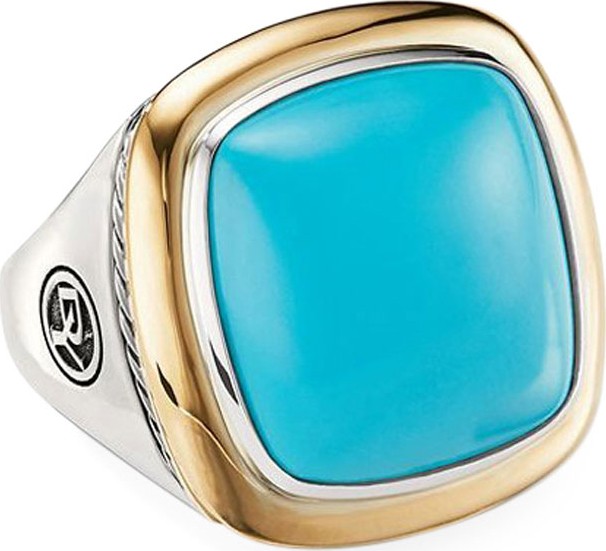 David Yurman Albion 18mm Silver/Gold Statement Ring