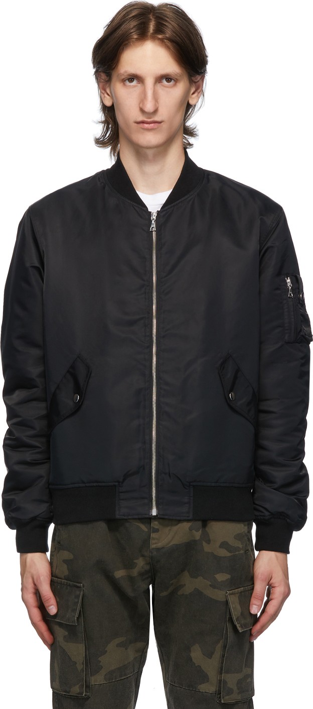 John Elliott Black Bogota II Bomber Jacket