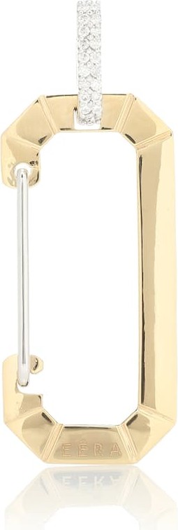 Eera Chiara Big 18kt gold single earring with diamonds
