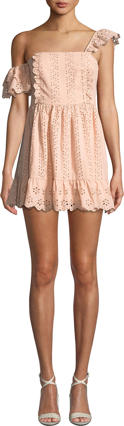 TULAROSA Sophia Eyelet Ruffle Mini Dress
