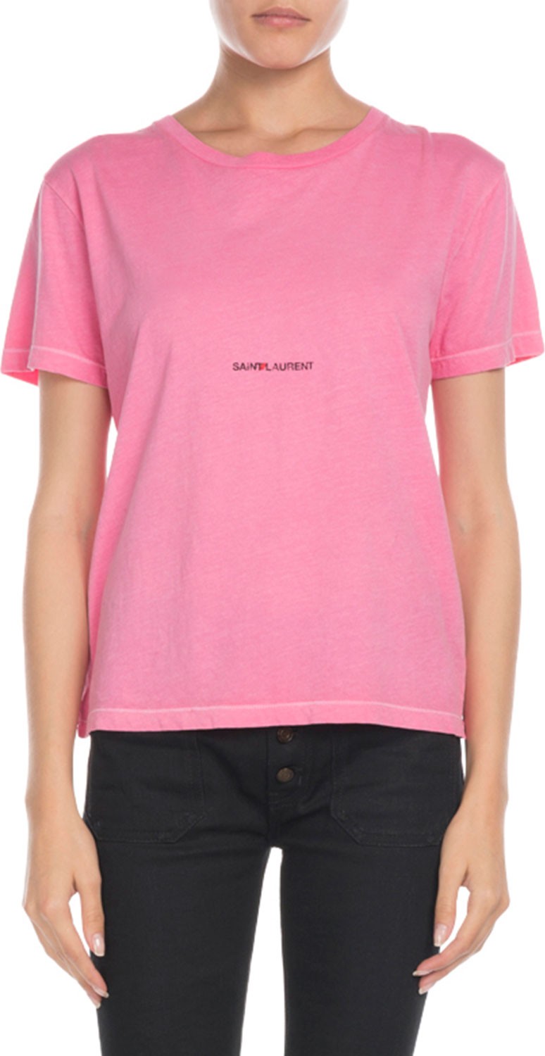Saint Laurent Short-Sleeve Logo Graphic Tee