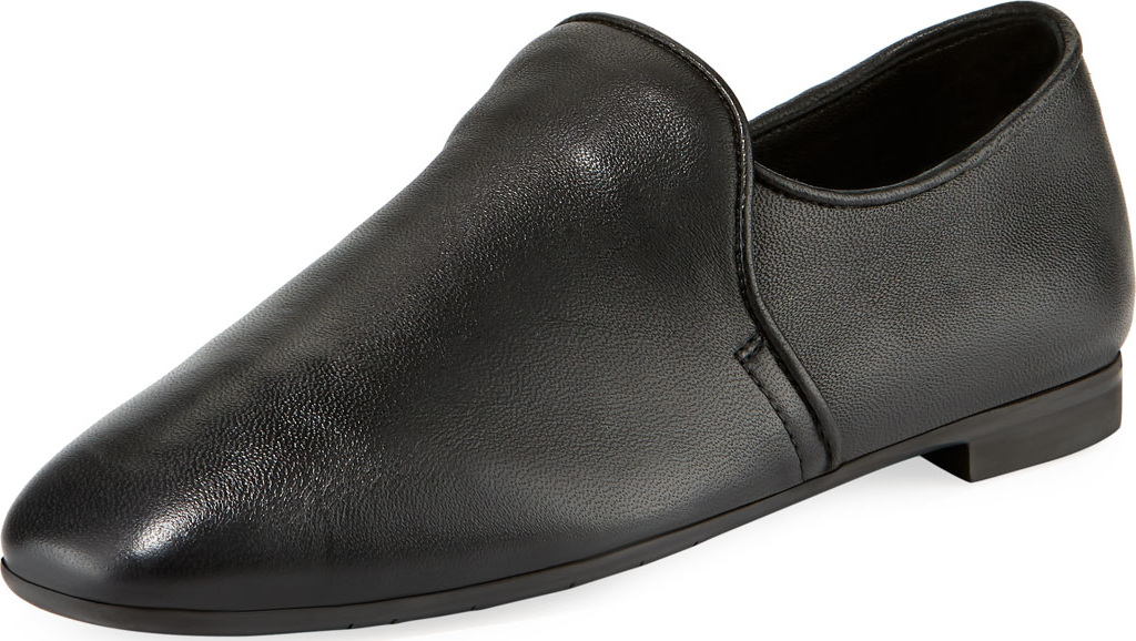 Aquatalia Revy Flat Leather Loafers