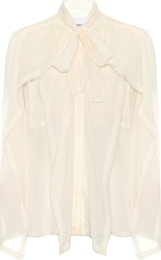 Burberry London England Tie-neck silk blouse