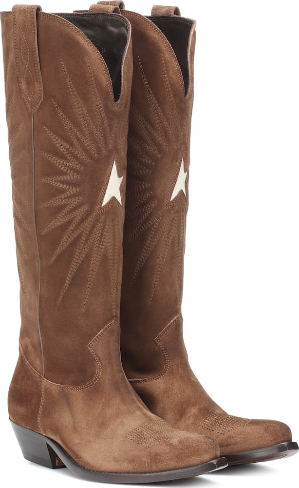 Golden Goose Deluxe Brand Wish Star suede cowboy boots