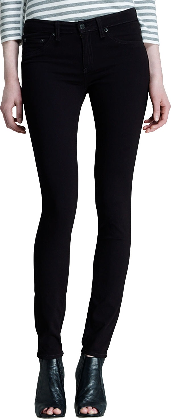 Rag & Bone The Legging Jeans, Black Plush