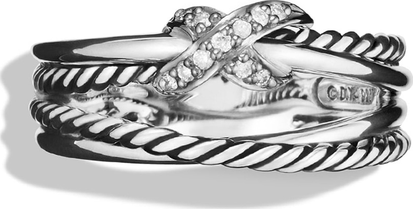 David Yurman 'X Crossover' Ring with Diamonds