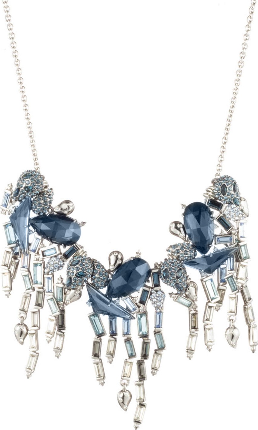 Alexis Bittar Cluster Bib Necklace with Crystal Fringe