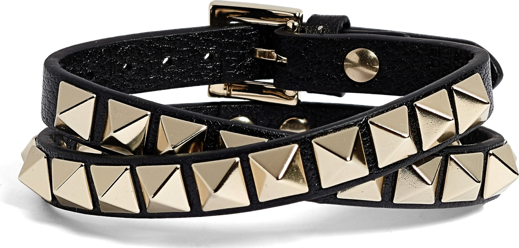 Valentino GARAVANI No Limit Rockstud Leather Wrap Bracelet