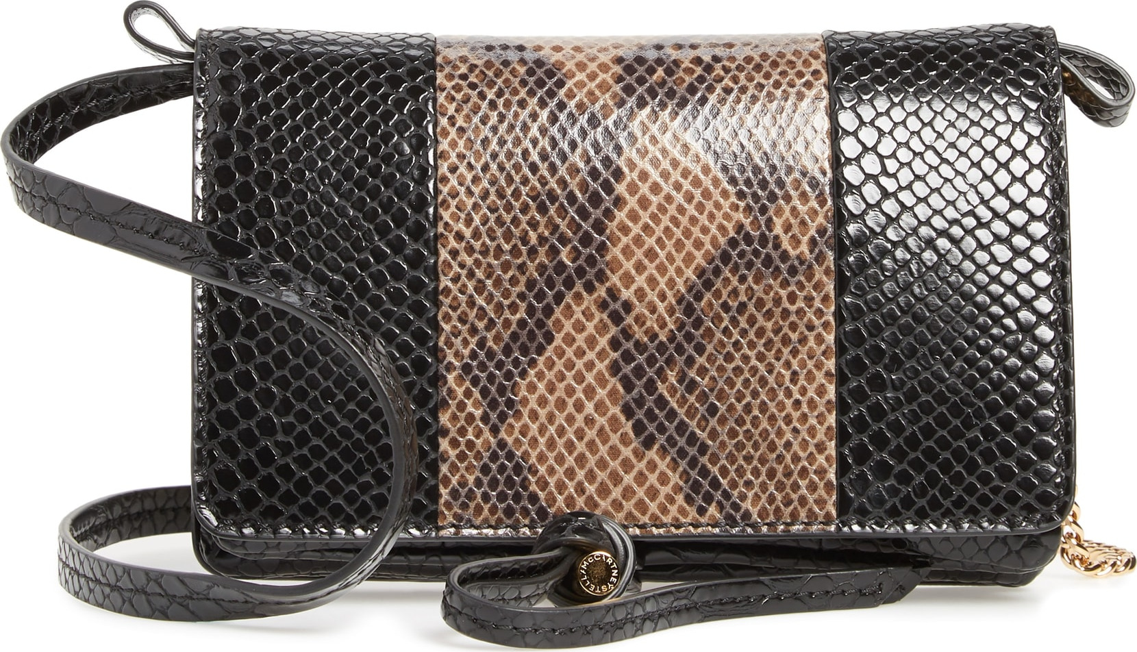 Stella McCartney Flo Alter Snake Faux Leather Crossbody Bag