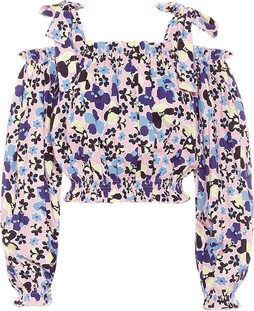 Alexandra Miro Gypsy floral cotton crop top