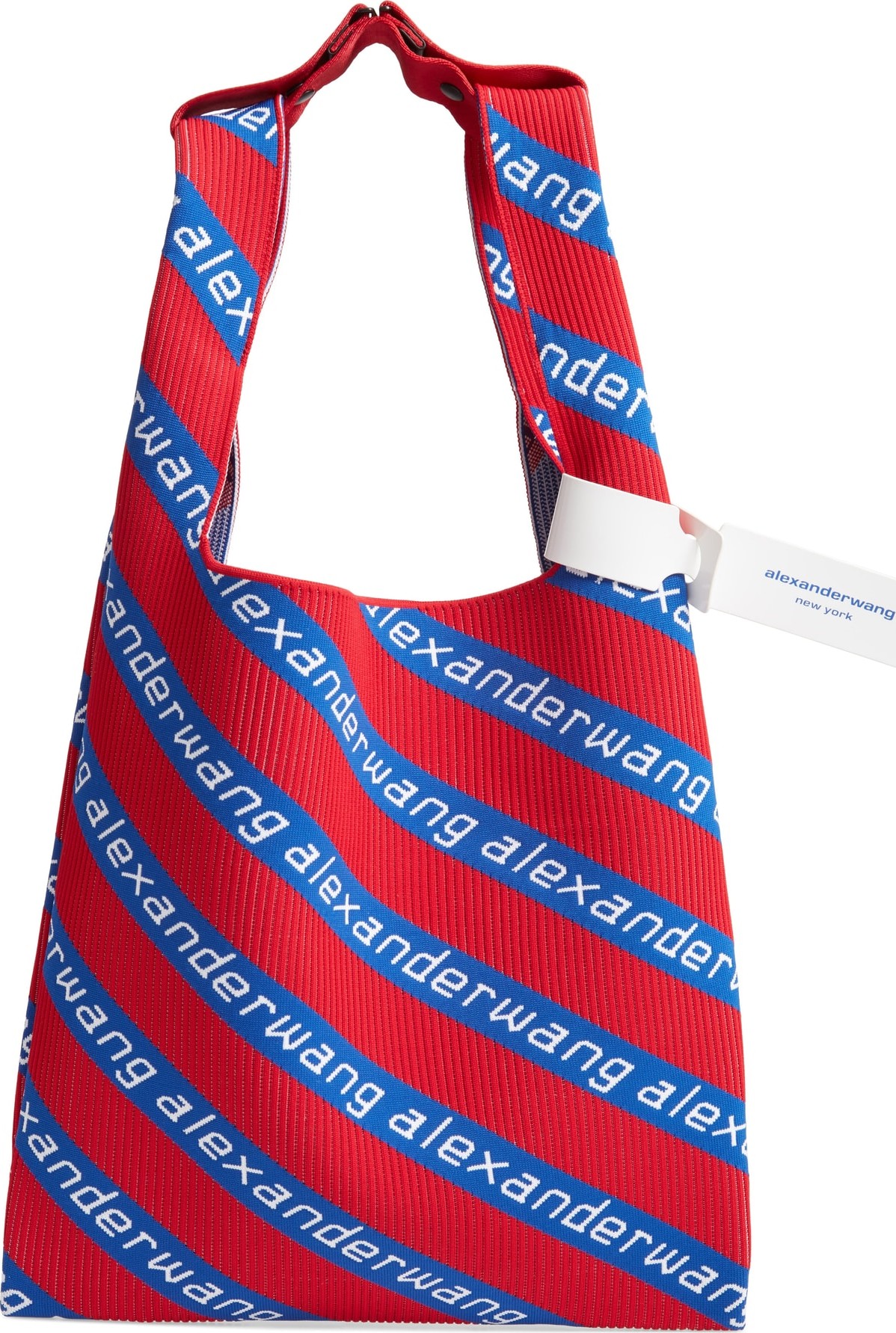 Alexander Wang Logo Knit Jacquard Shopper