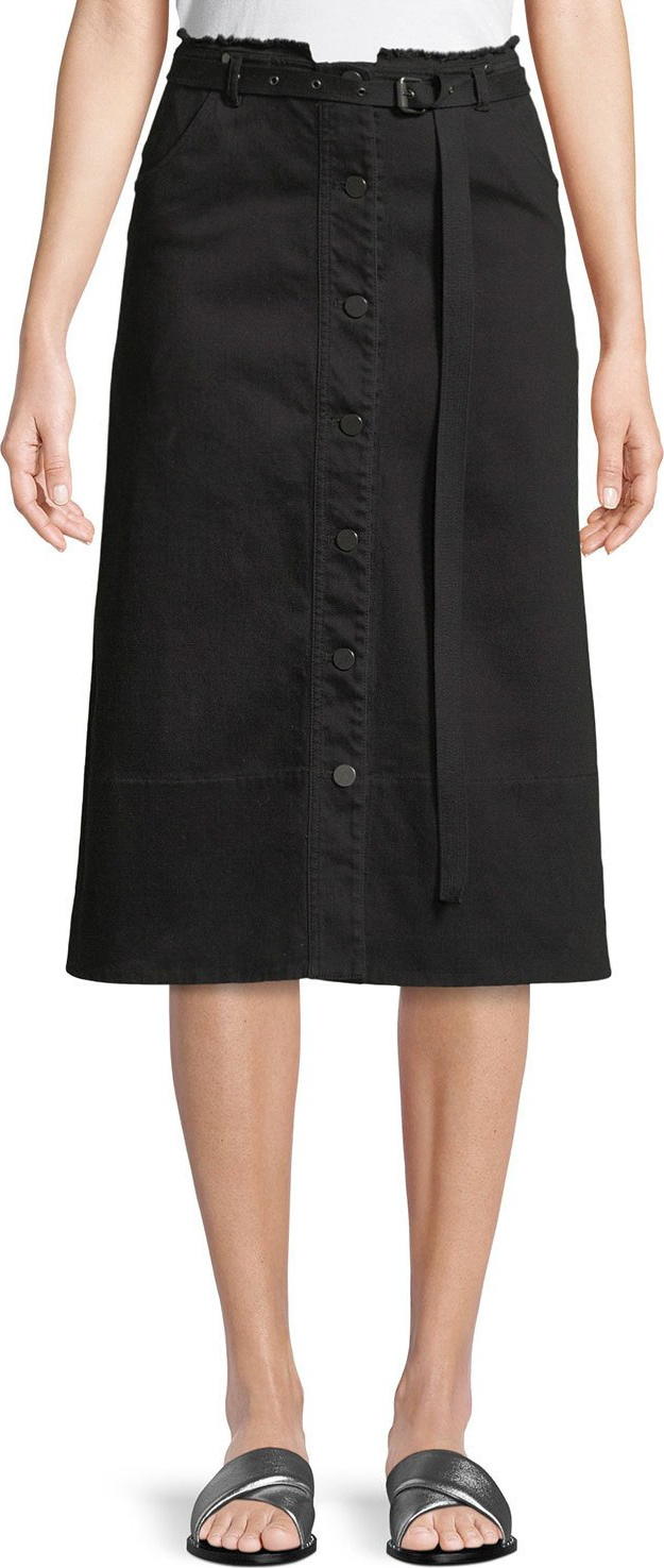 Elizabeth And James Merritt Slub Denim A-Line Skirt