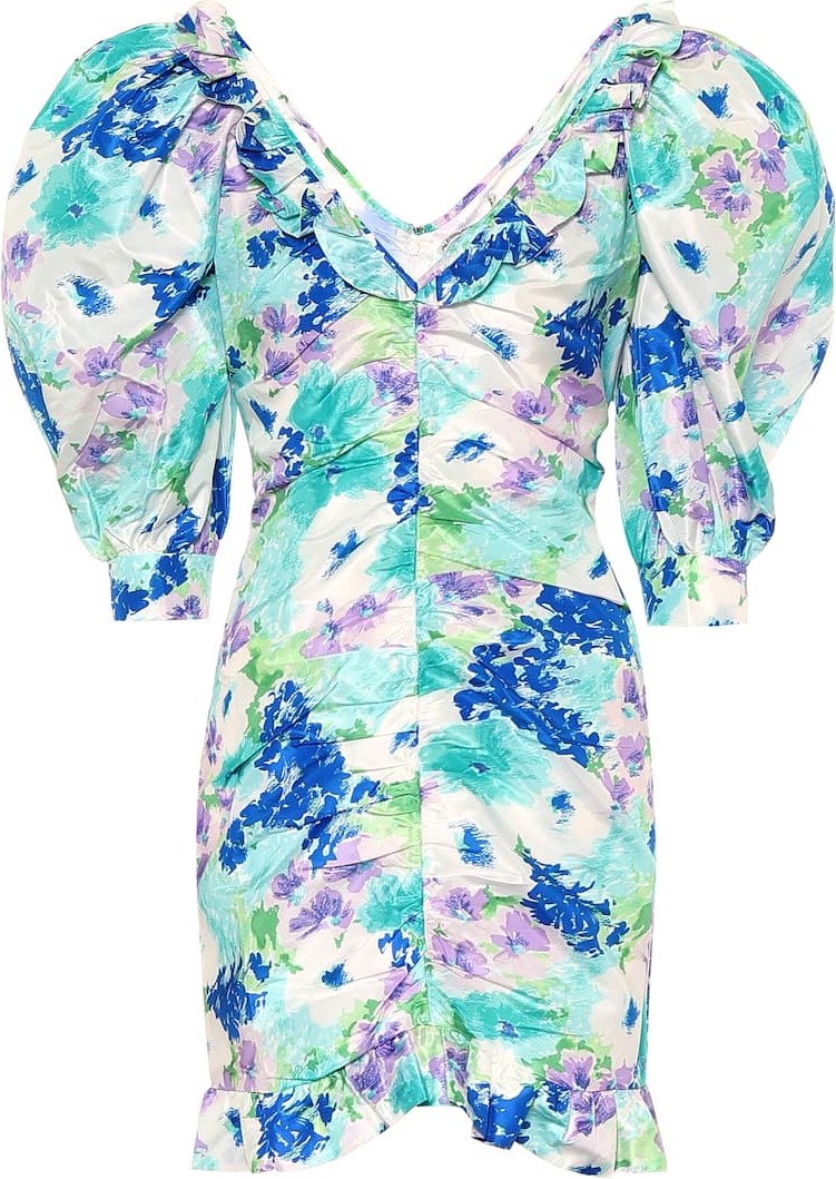 Alessandra Rich Floral silk minidress