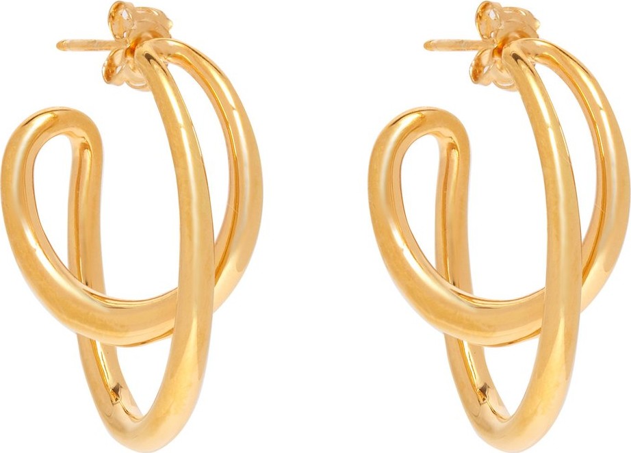 Charlotte Chesnais Initial gold-vermeil hoop earrings