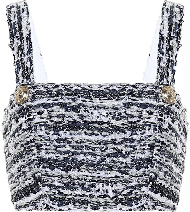 Balmain Tweed crop top