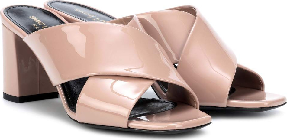 Saint Laurent LouLou 70 patent leather sandals